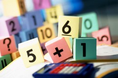 Number blocks for mathematical equations